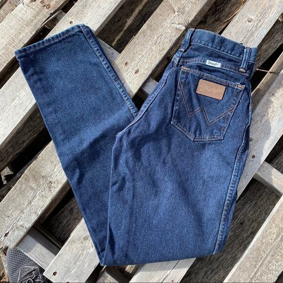 Vintage Wrangler high rise wedgie taper ankle Jean 7/8x34 - Picture 2 of 5